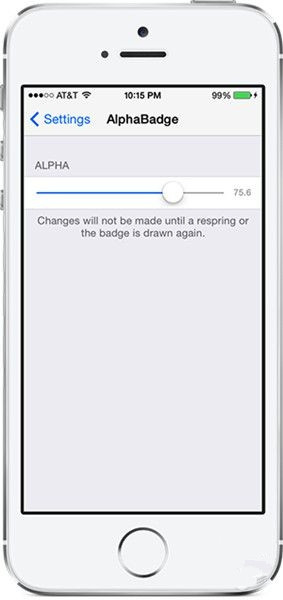 iOS7.1.2越狱插件推荐：调整应用角标透明度AlphaBadge