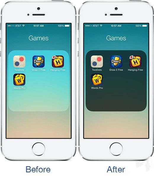 iOS7.1.2越狱插件推荐：文件夹背景和图标变暗DarkFolders7